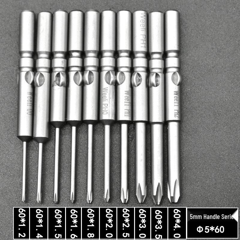 Weili 801 Serie 5mm Kreuzschlitz Magnetischer Elektrischer Schraubendreher Bit