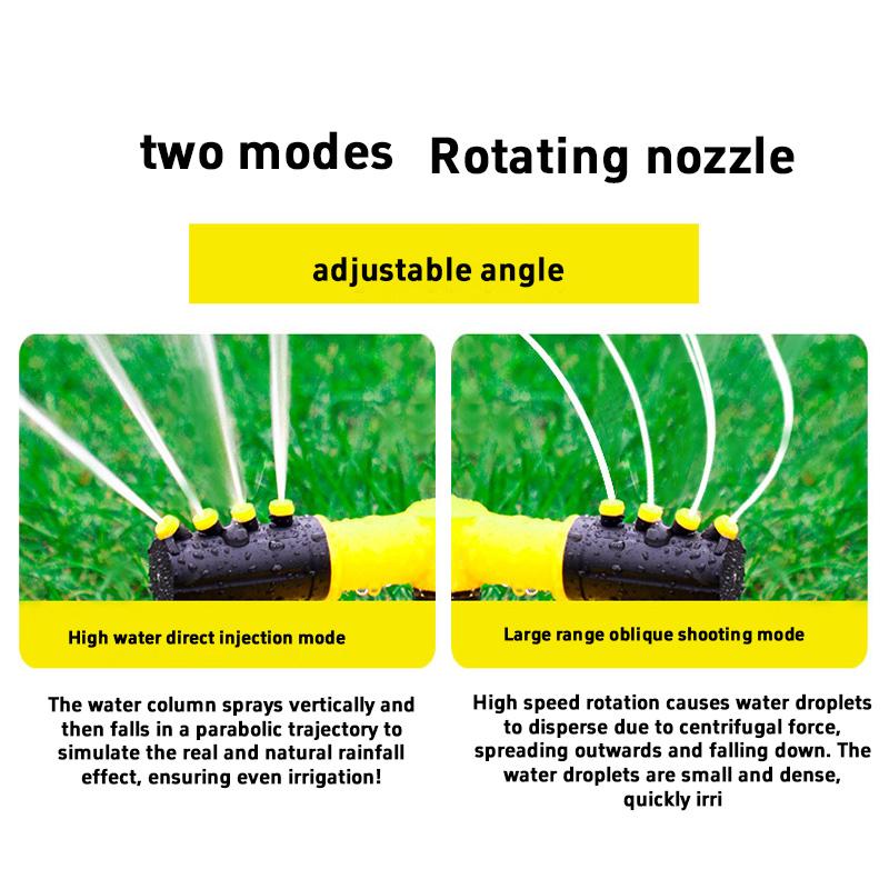 360 Degree Automatic Rotating Sprinkler Head Three Way Rotary Nozzle Garden Lawn Nursery Irrigation Water Sprinkler