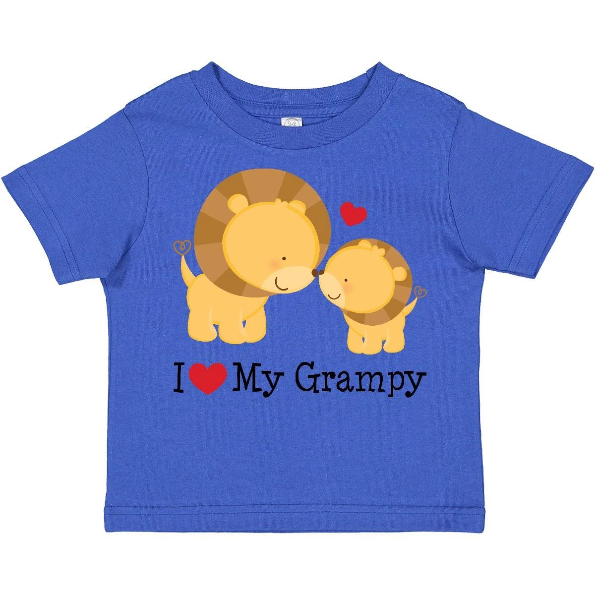 Inktastic I Love My Grampy Grandkids Toddler T-Shirt Childs Kids Cute Boys Lion 160