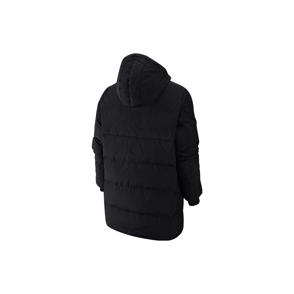 Jordan Logo Print Down Jacket With Storage Pocket Detail And Hood Men Outerwear Black DZ4552-010