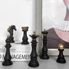 Resin Chess Pieces Statues Figures Chess Game Figurine Pieces International Chess Game Accessories for Home and Desk TV Cabinet