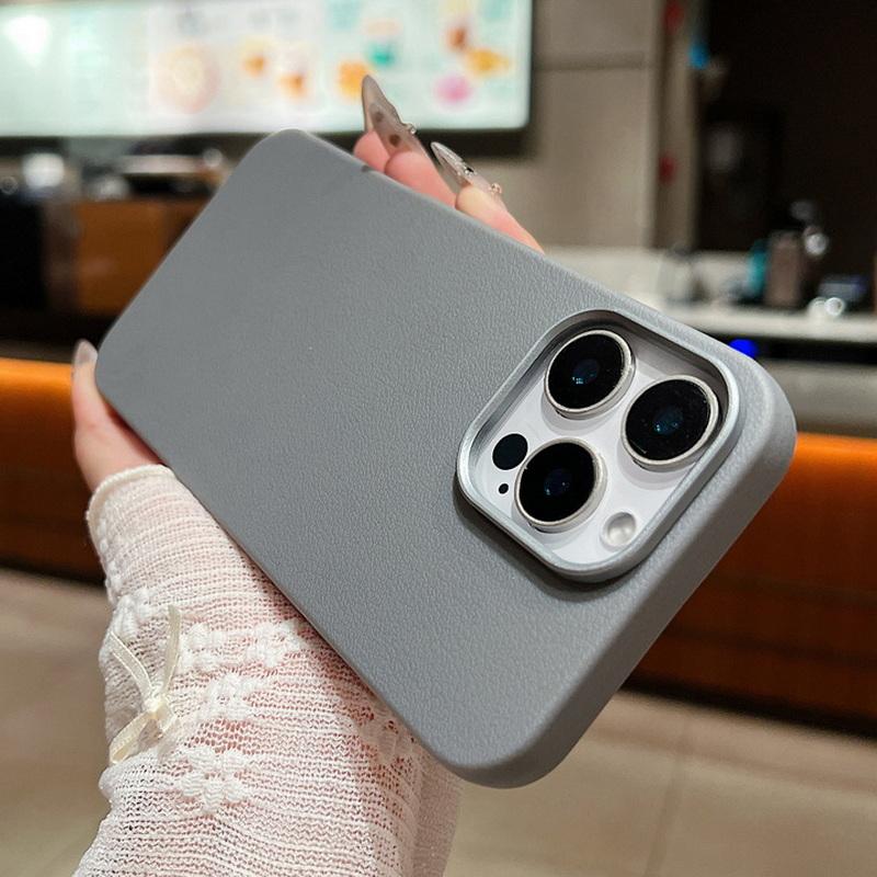 Leather Texture TPU Soft Phone Case Shell For iPhone 16 Pro Max 15 14 Pro 13 12 11 Slim Matte Shockproof Bumper Cover