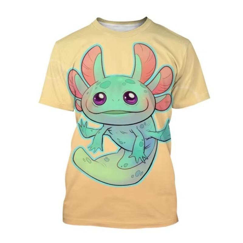 Pánská ležérní móda Streetwear Trička Kreslené zvíře 3D potisk Nadměrné tričko Harajuku Trička Topy Oblečení