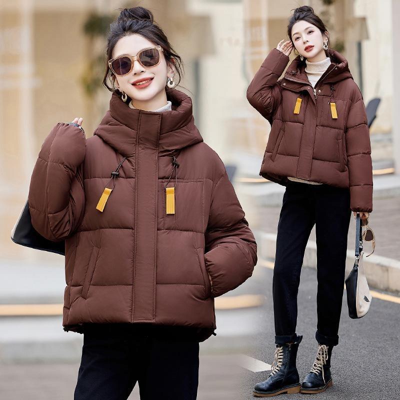 Fashion Hooded Down Cotton Jacket Women's Winter 2025 New Korean Version Loose Thickened Cotton Jacket Short Small Padded Jacket