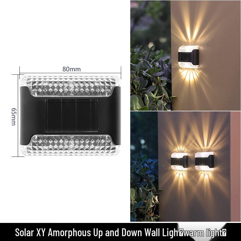 Waterproof Solar Wall Light for Outdoor Garden Courtyard - Up & Down Lighting Decorative Night Light