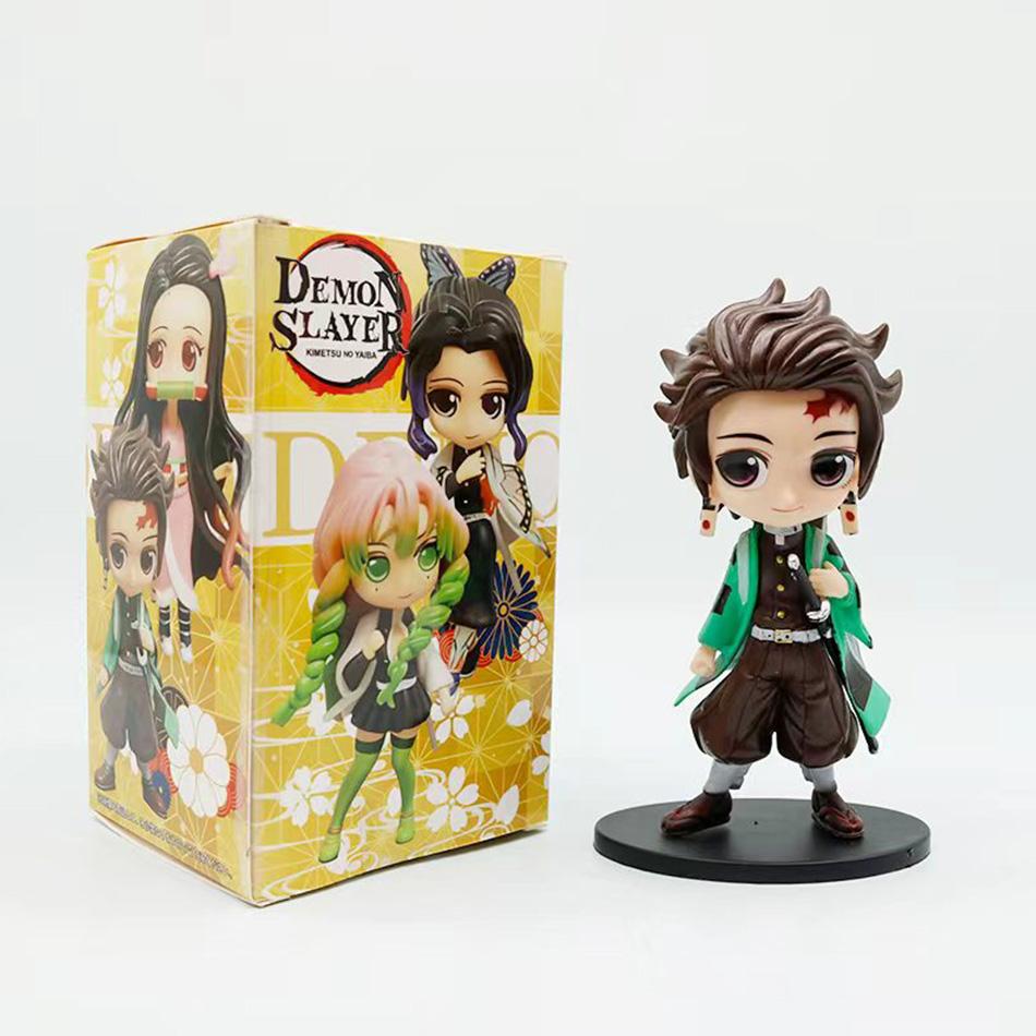 Anime Demon Slayer Figure Kamado Tanjirou Nezuko Action Figures Zenitsu Figurine Inosuke Kimetsu No Yaiba Figura PVC Model Toys