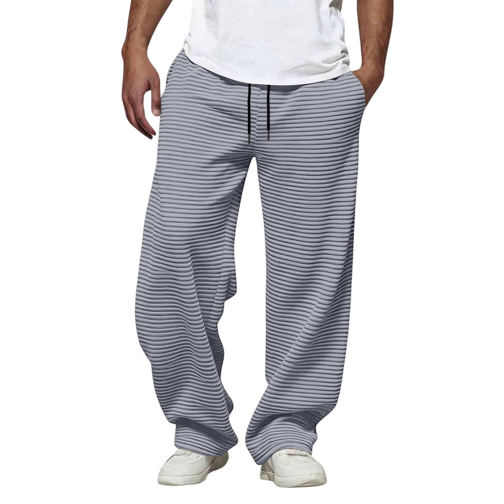 Men's Relaxed Fit Stretch Waist Drawstring Lightweight Breathable Casual Pants