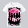 Japanese Girl Warrior Short Sleeved Tshirt for Womens Summer Water Ice Moon Rabbit Anime Peripheral Casual Half Sleeved