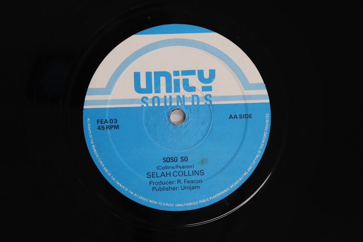 

12inch Record ERROL BELLOT SELAH COLLINS What A Wonderful Feeling Soso So FEA03 UNITY SOUNDS UK Reggae Ska Dub Used
