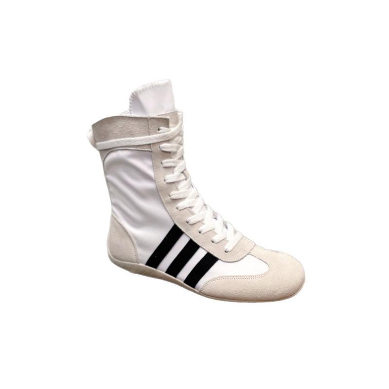 Inner height-increasing boxing boots for women's new high-top fashion versatile round head lace-up sports and leisure women