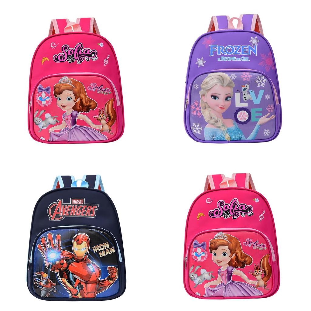 High Capacity Frozen Spiderman Iron Man Kid's Backpack For School And Travel