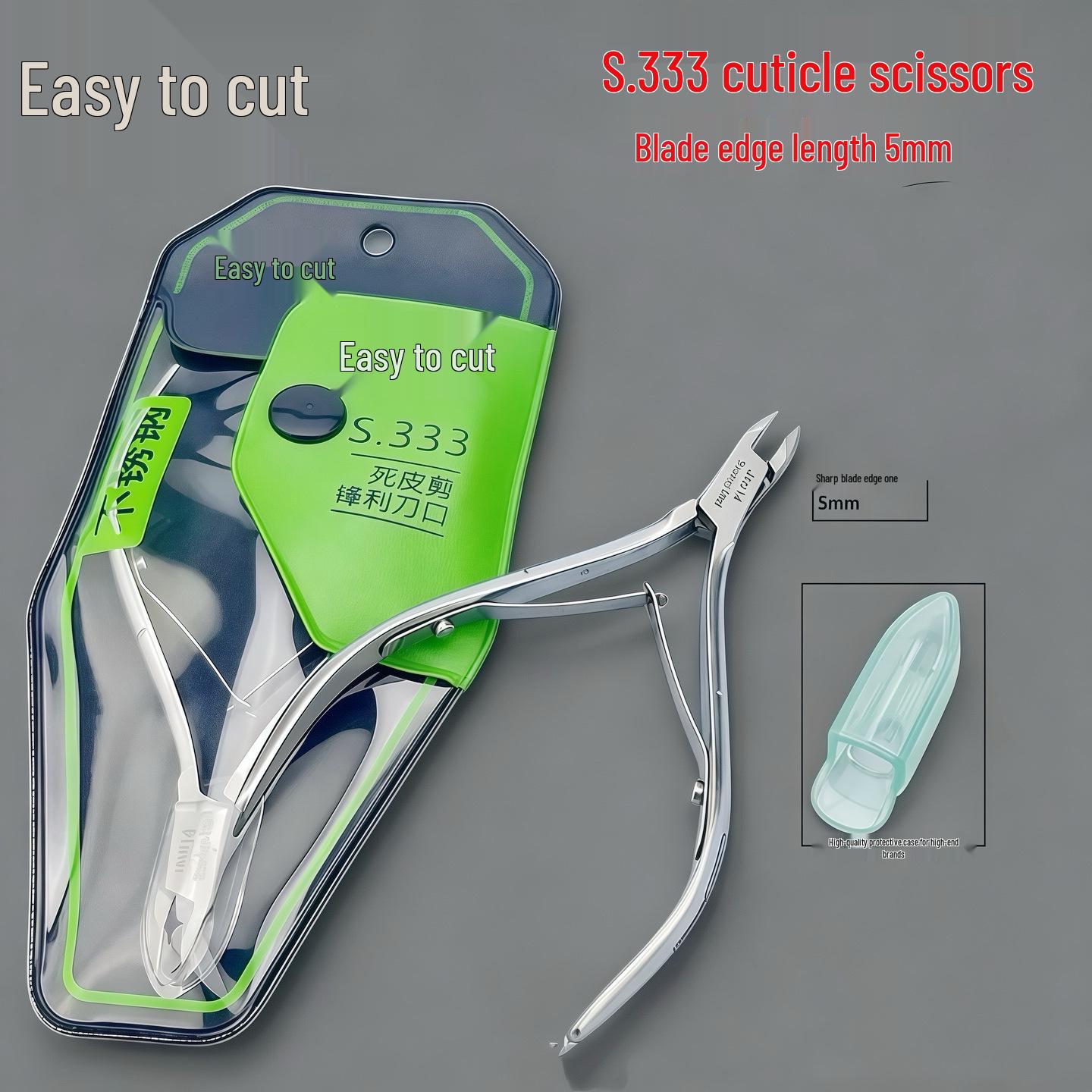 Easy Cut S·777 Stainless Steel Cuticle Nipper – Professional Small Blade Nail Clipper for Hard Nails