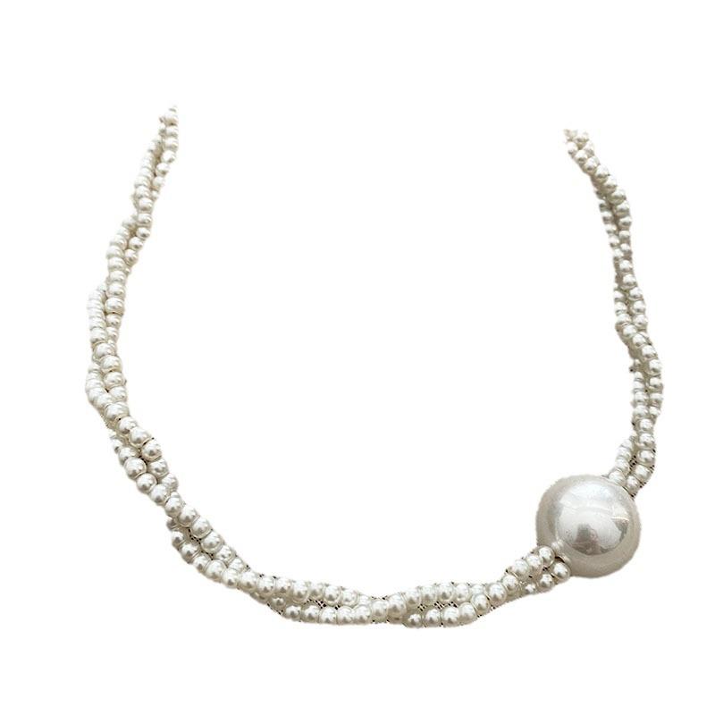 Women Fashion Light Luxury Single Shell Pearl Clavicle Versatile Necklace