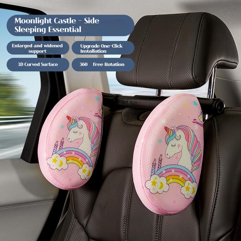 Μαξιλάρι Προσκέφαλου Αυτοκινήτου με Μοτίβο Κινουμένων Σχεδίων, Μαξιλάρι Κεφαλής Αυτοκινήτου, Μαξιλάρι Κεφαλής Αυτοκινήτου, Στήριξη Πλευρών από Σπόγγο σε Σχήμα U για Παιδιά, Ενήλικες, Ταξίδια, Ύπνο, Αξεσουάρ Αυτοκινήτου
