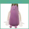 Plush Eggplant Long Pillow With Removable Inner Cushion For Side Sleepers And Pregnant Women