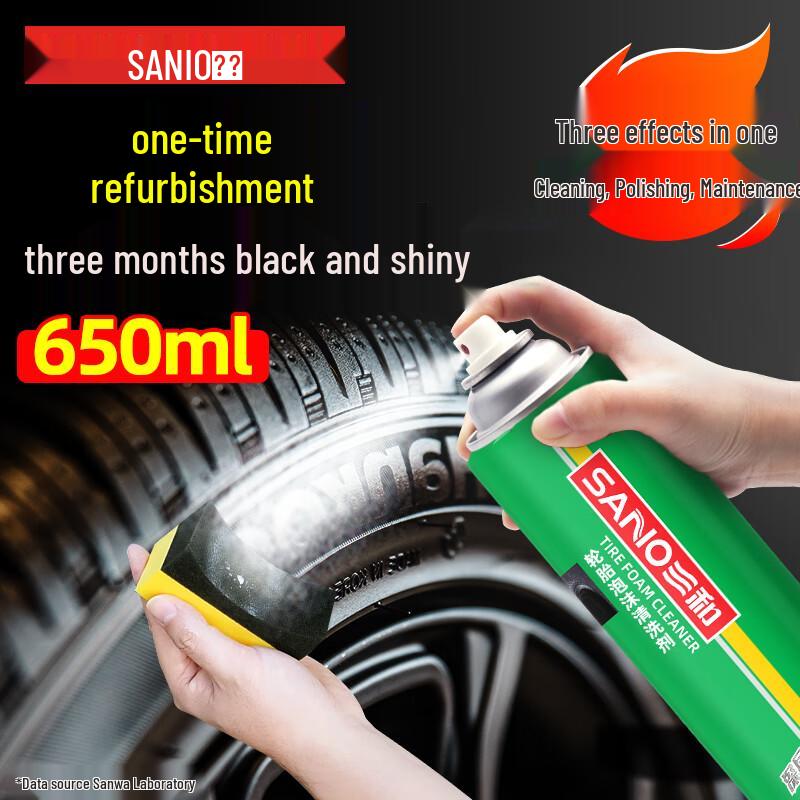 Sanhe 3-in-1 Tire Foam Cleaner & Brightener 650ml