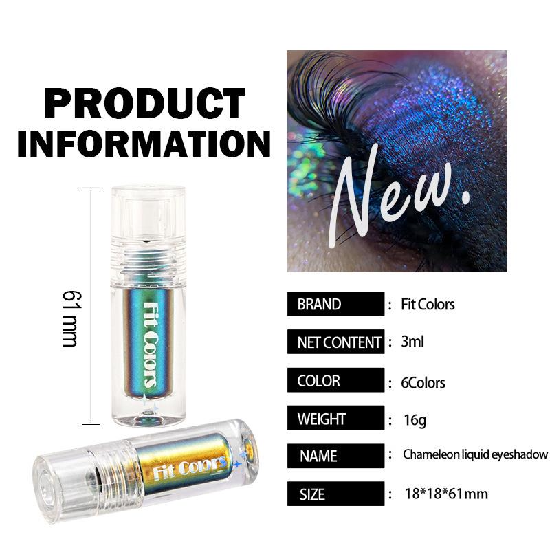 Optical Chameleon Eyeshadow Liquid Dazzling Stage Makeup High Light Film Forming Eyeshadow Liquid Lip Liquid