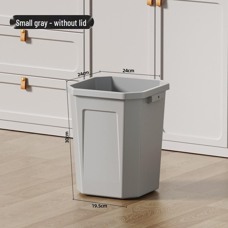Extra Large Household Trash Bin with Lid for Kitchen, Bathroom, Hotel, or Outdoor Use