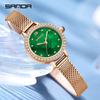 SANDA Women's Quartz Watch Diamond Pearl Inlaid Dial Waterproof Leisure Elegant Temperament Women's Watch