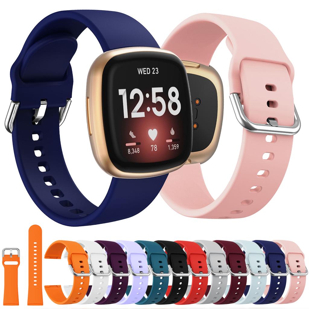 Soft Silicone Smart Watch Strap Replacement for Fitbit Versa 3