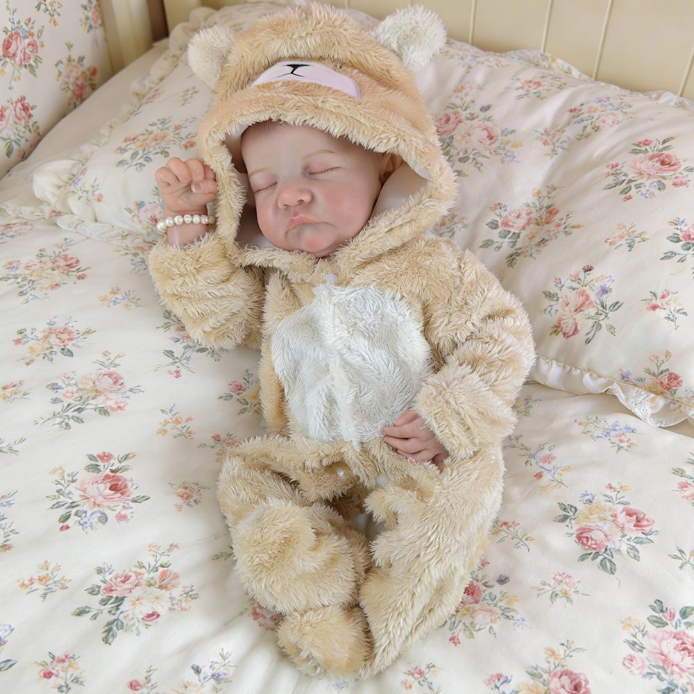 

46 см Реалістична лялька Reborn Baby Леві в костюмі ведмедика - Мила дитяча іграшка No Clothes