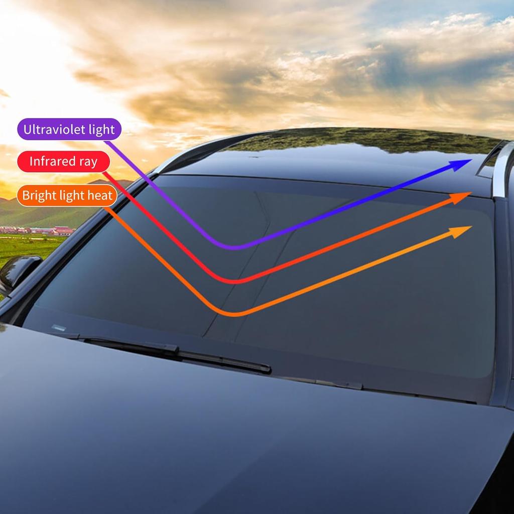 Car Windshield Sun Shade for BMW X1 IX1 U11 2022 2023 Blocks UV Rays Sun Visor Protector Keeps Your Vehicle Cool (Silver)