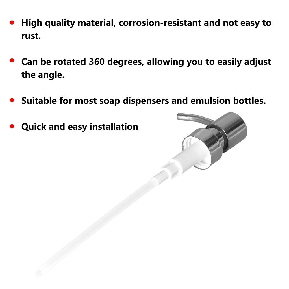 304 Stainless Steel Soap Dispenser Pump Head Silver Pump Head Lotion Dispenser Pump Restaurant