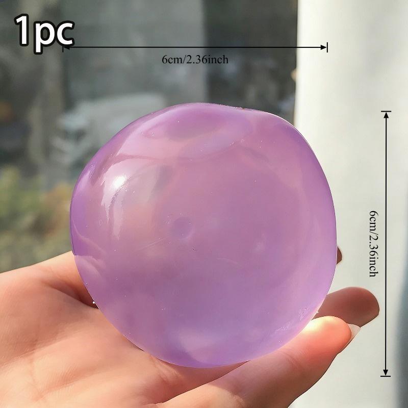 1/3Pcs Cute Translucent Coconut Oil Squeeze Ball Appearance Plasticity Slow Rebound Stress Relief Fidget For Kids & Adult 6*6Cm