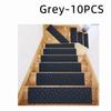 10Pcs Stair Treads Staircase Anti-Slip Mat 76x21cm Stair Carpet Treads Soft Fabric Noiseproof Stair Mats Machine Washable