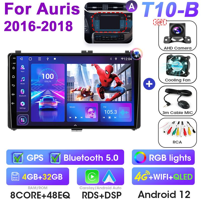 Android 12 Car Radio For Toyota Auris 2013 2014 2015 2016 2017 2018 2 Din GPS Carplay Auto intelligent Systems Smart Autoradio