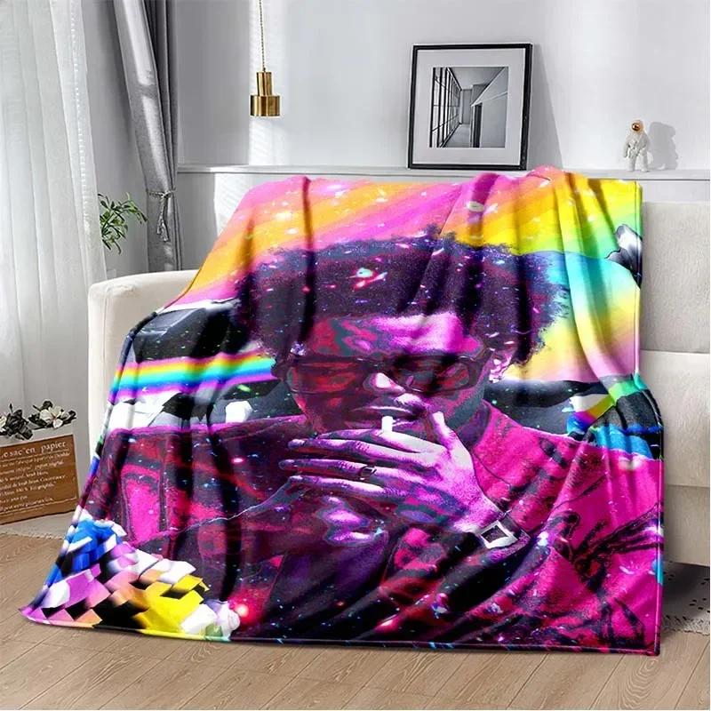 The W-Weeknd Rapper Music Album Blanket 3D Flannel Blanket Soft Throw Art For Home Decor Bedroom Sofa Naps Picnic Gifts Present