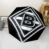 Borussia Monchengladbach logo Print Automatic Umbrella, 8 Rib Iron Frame, Plastic Handle, Suitable for Outdoor Travel &Daily , Ideal Gift