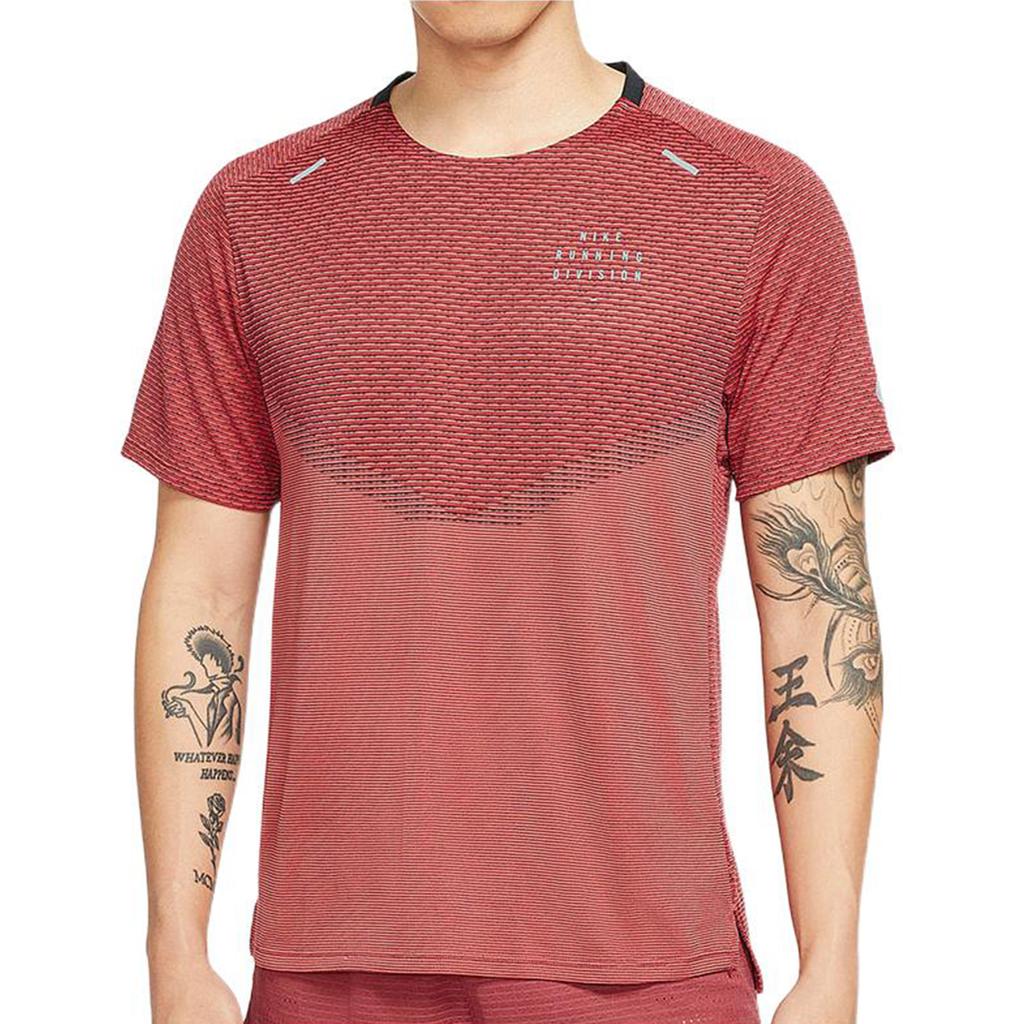 Nike Letter Print Breathable Crew Neck Short Sleeve T-Shirt Men Tops Light-Red Vintage-American DD4796-010