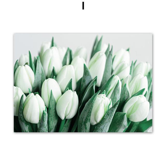 Banana Leaf Monstera Tulip Abstract Girl Lines Wall Art Canvas PostersPainting  And Prints Wall Pictures For Living Room Decor