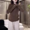 Samt-Kapuzenpullover mit Stehkragen und Reißverschluss in Übergröße für Damen - Schlankmachend, Makelverbergend, Vielseitiger Basisschicht für Herbst/Winter