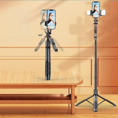 1530mm Wireless Selfie Stick Tripod Stand Foldable Monopod With Led Light For Smartphones Balance Steady Shooting Live