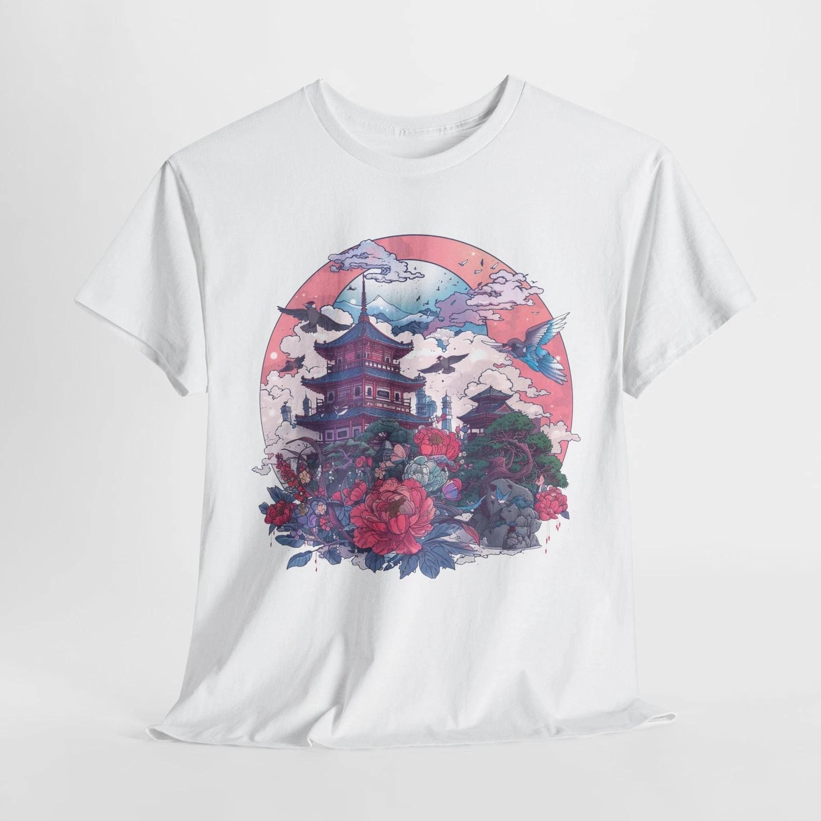 

Floral T-Shirt | Traditional Japanese Art Tee | Zen Spirit Shirt 2XL