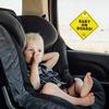Autocollant Avertissement Bébé à Bord Réutilisable Avertissement Ventouse de Fenêtre Avec Double Ventouse Autocollant Bébé à Bord PP Épaissi Sûr pour Enfant Voiture