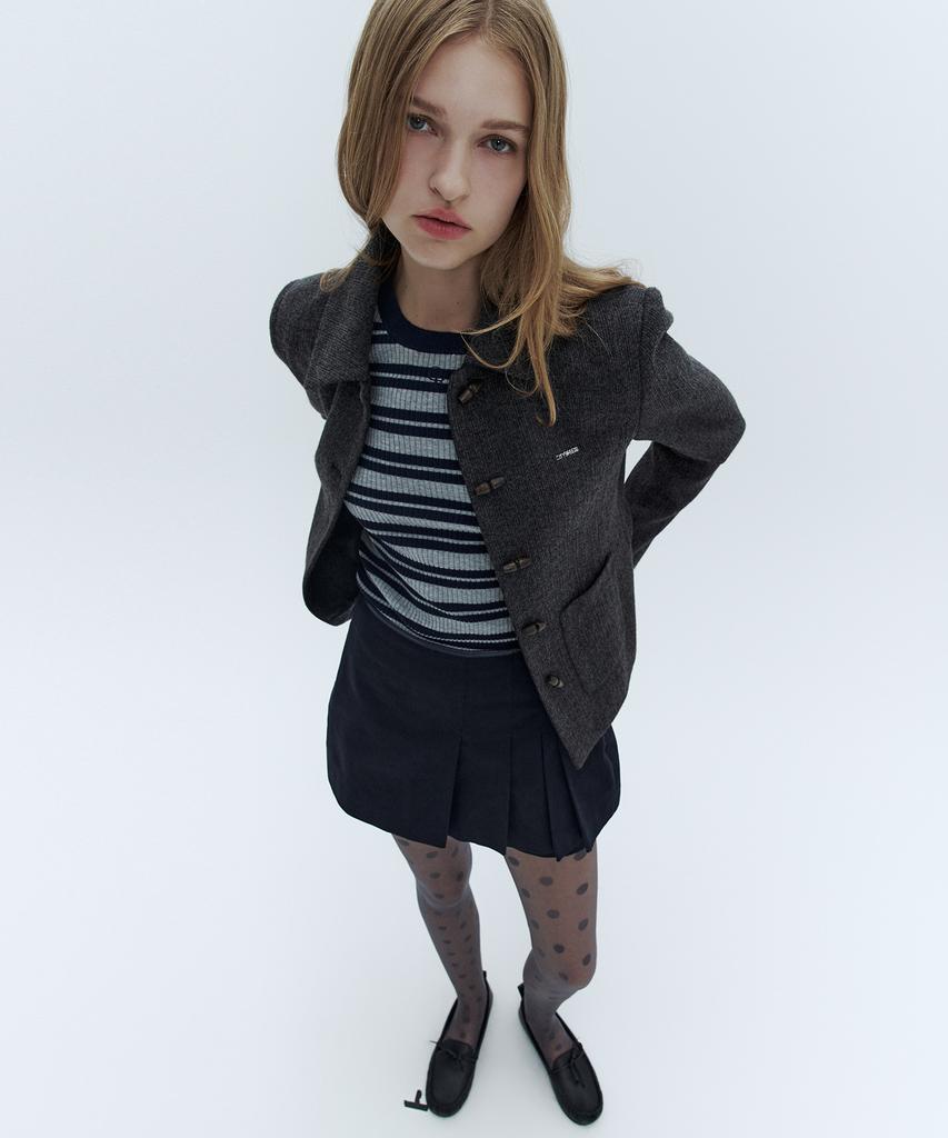 CITYBREEZE Pleated Pants Skirt_Navy