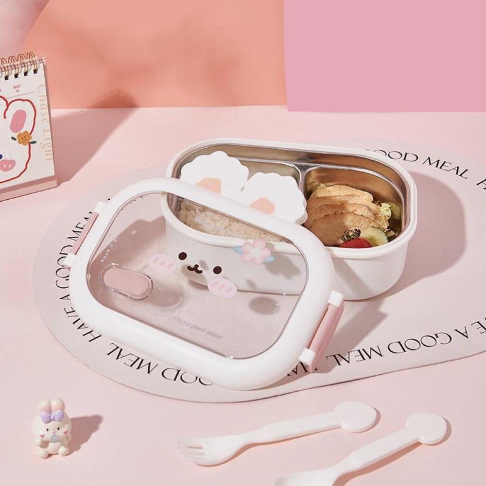 Portable Divides Lunch Box Large Capacity Meal Box Food Containe Stainless Steel Lunch Box  Student