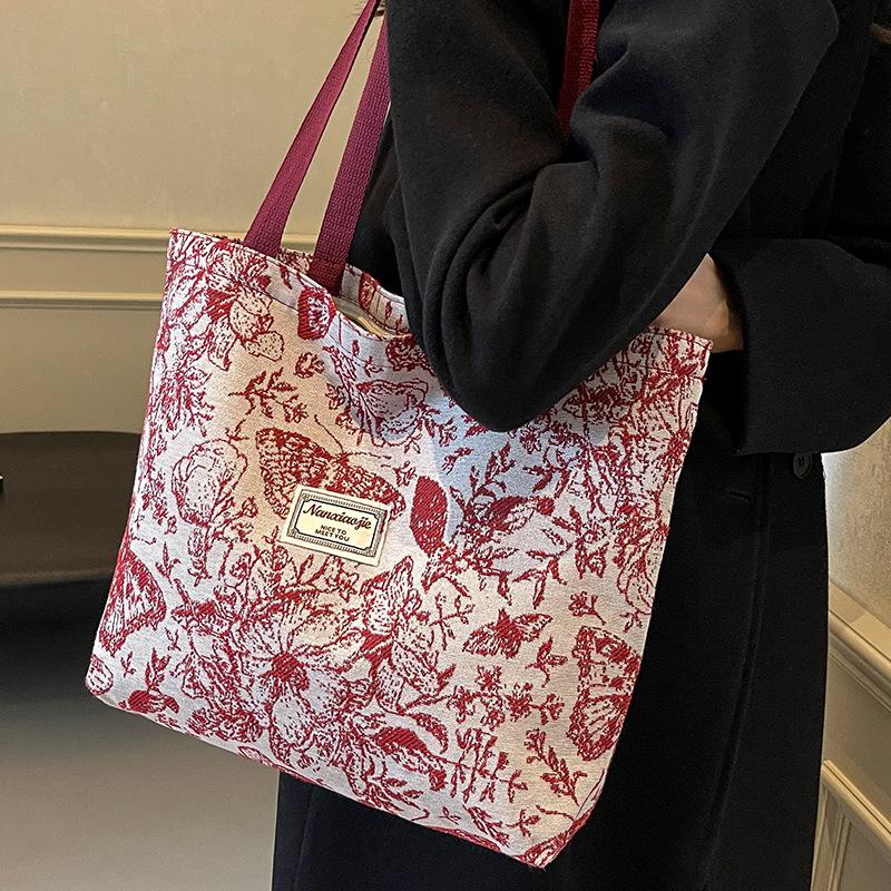 Large Capacity Single Shoulder Handbag for Women New Canvas Bag for Women Ins Versatile Shopping Commuter Tote Bag for Women