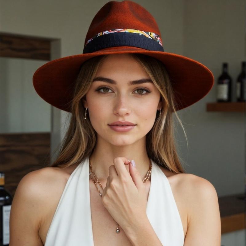 Wool Hat Wool Panama Hat Wool Wide Brimmed for Women Men Photo Props Western for Men Women Unisex Wear Headwear