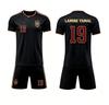 Spain Fans Football Jersey 2‑Piece Set Harajuku Style Summer T‑Shirt And Shorts Sportswear Kit For Kids
