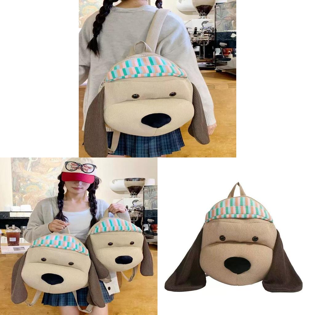 Hat Dog Cartoon Backpack For Girls Boys With Spacious Storage And Padded Straps