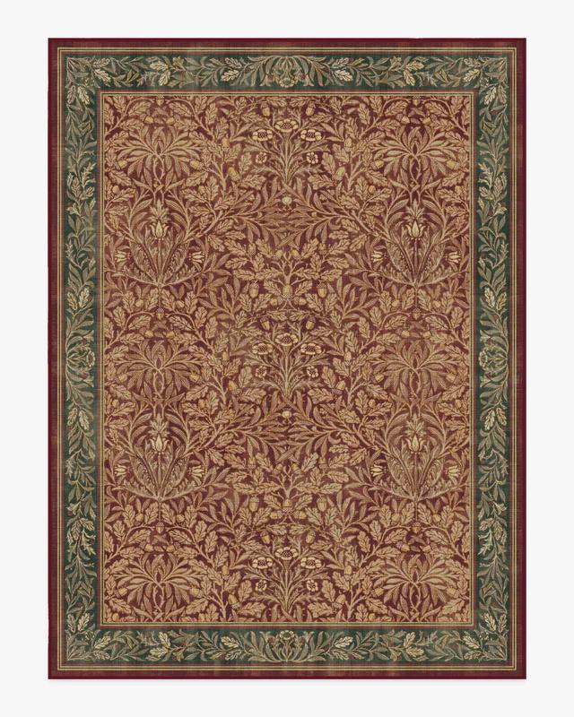 Anonna Dark Wood Area Rug for Bedroom Bedside Decor Floor Mat Floral Aesthetic Carpet for Living Room Non Slip Washable Carpet