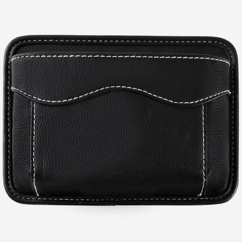 Leather Car Storage Bag Small Debris Organizer Hanging Cell Phone Mobile Paste Type Bag for Stowing Tidy Universal Accessories