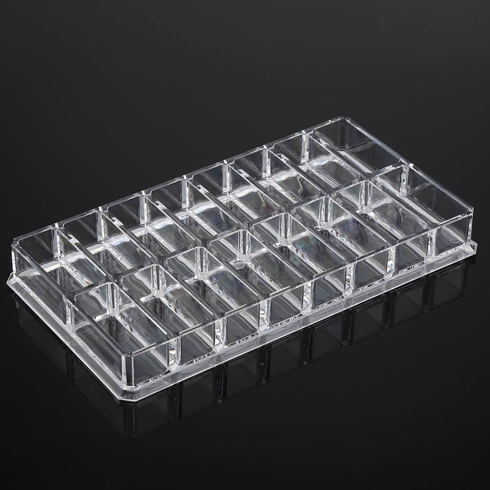 16 Grid Transparent Acrylic Larger Compact Organizer Power Eyebrow Powder Holder Store Box