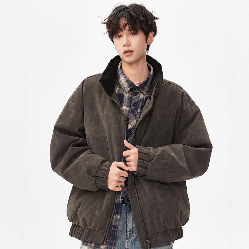 2025 Winter White Duck Down Jacket: Korean Style, Versatile Men's Fashion, Loose Fit, Warm and Stylish with Solid Color