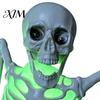 Outdoor Scary Lawn Decor Halloween Half Body Skeleton Decoration, Realistic Spooky Light Up Plastic Figure for Graveyard, Haunted House, Yard,