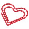 12pcs Red Heart Shape Paper Clips Stainless Steel Transparent Box Stationery Clip Plastic Metal Clips Document Organizing